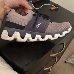 On Running Shoe in Gray and Black! Worn twice